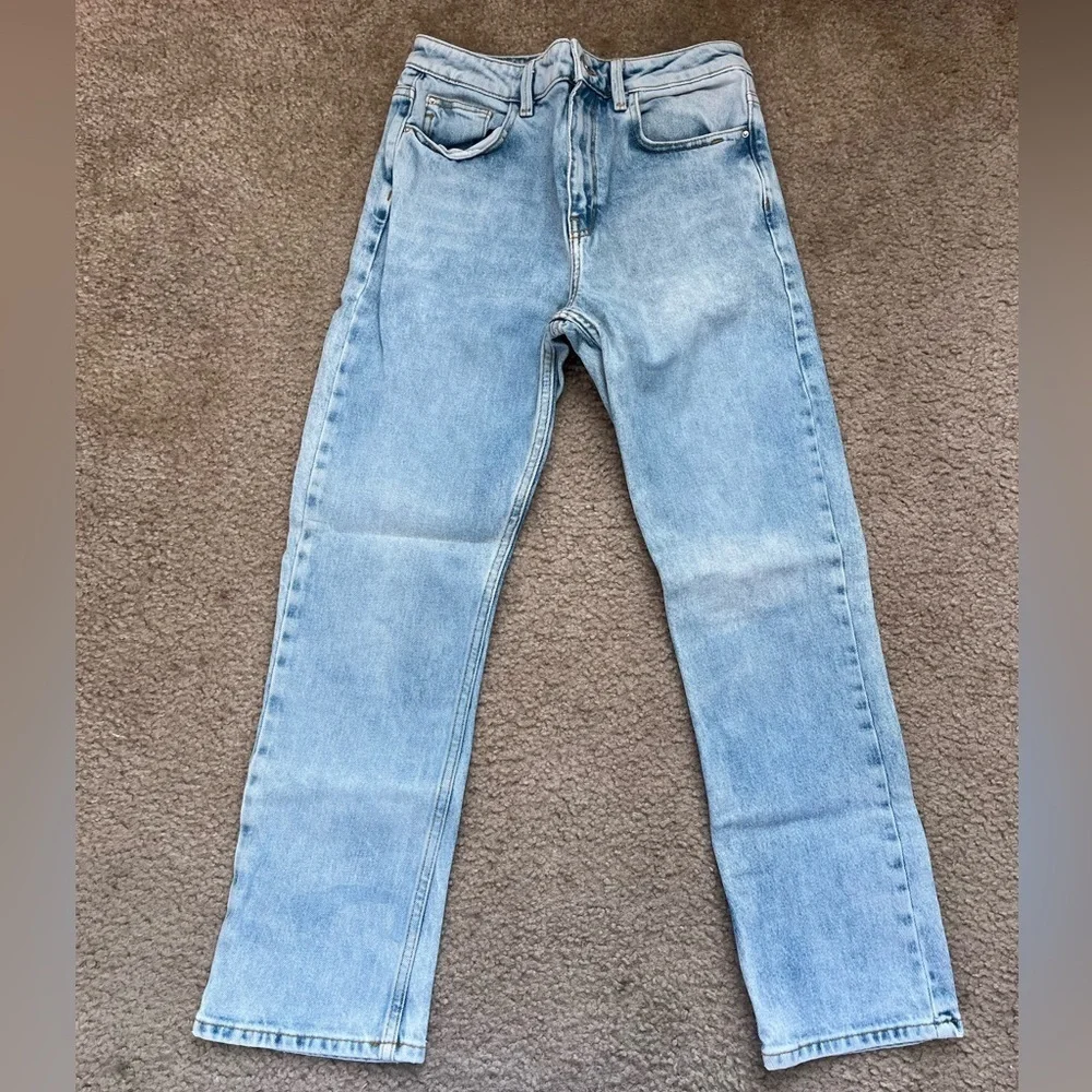 Zara Light Blue Womens Straight Jeans - Picture 1 of 3